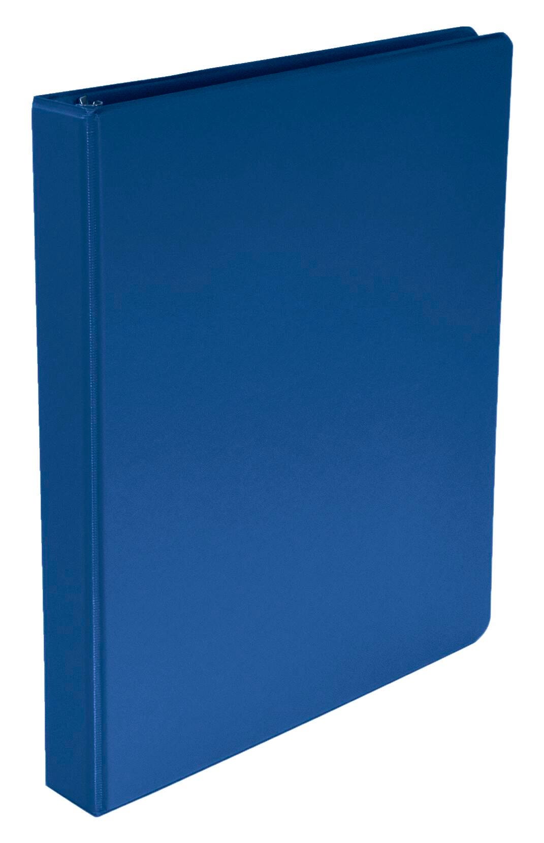 School Smart Round Ring Binder, Polypropylene, 1 Inch, Blue 086360
